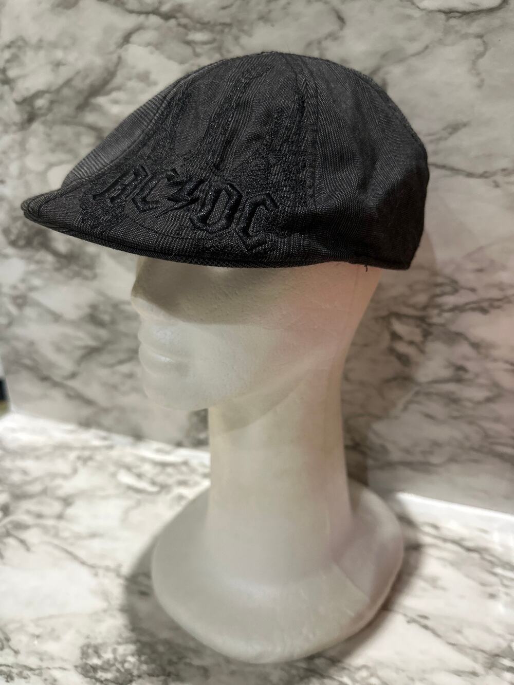 AC DC cabbie newsboy embroidered hat